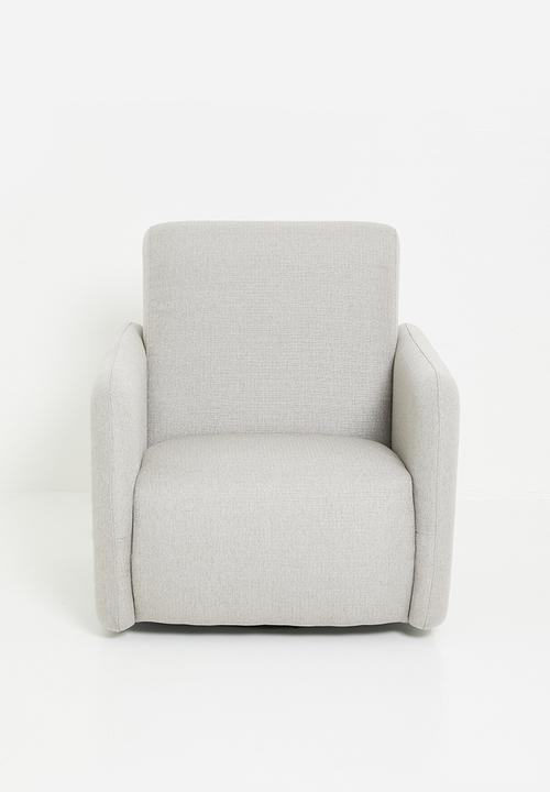 Sixth Floor - Quinn swivel & Footstool - Grey