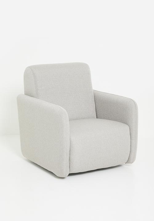 Sixth Floor - Quinn swivel & Footstool - Grey