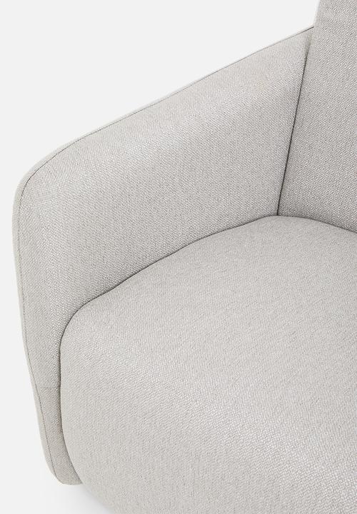 Sixth Floor - Quinn swivel & Footstool - Grey