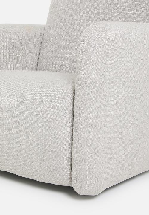 Sixth Floor - Quinn swivel & Footstool - Grey