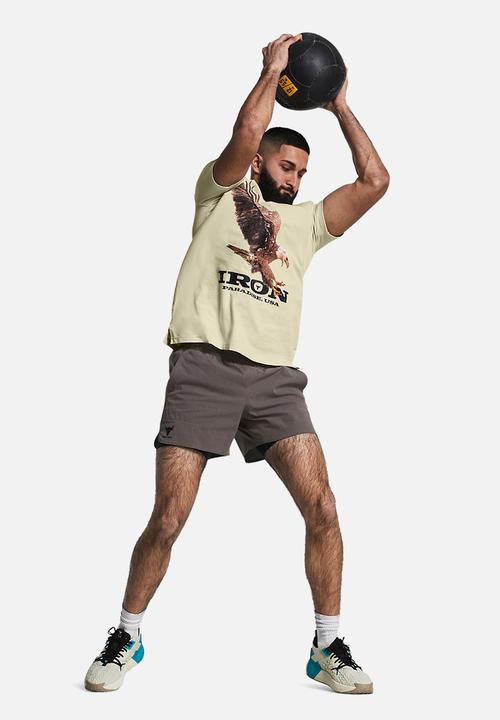 Under Armour - Ua project rock eagle graphic short sleeve - light beige