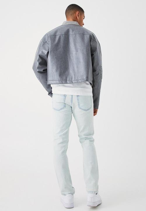 boohooMAN - Straight rigid jean - ice blue