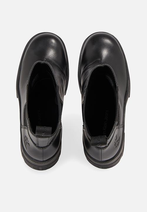 Calvin Klein - Chunky heeled chelsea boot lth - Triple Black