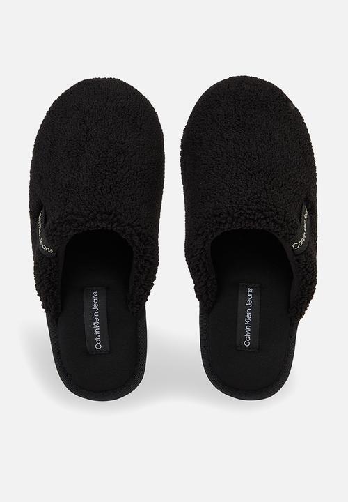 Calvin Klein - Hotel slipper surfaces sherpa wn - black/dew logo