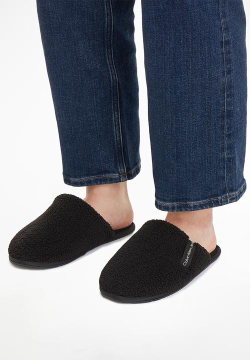 Calvin Klein - Hotel slipper surfaces sherpa wn - black/dew logo