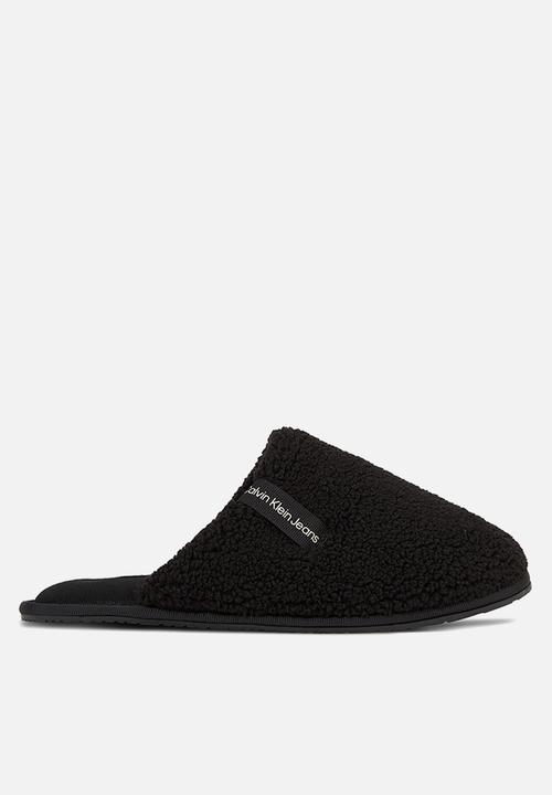 Calvin Klein - Hotel slipper surfaces sherpa wn - black/dew logo
