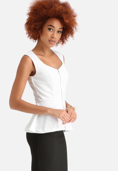 GUESS - Lace Back Peplum Top