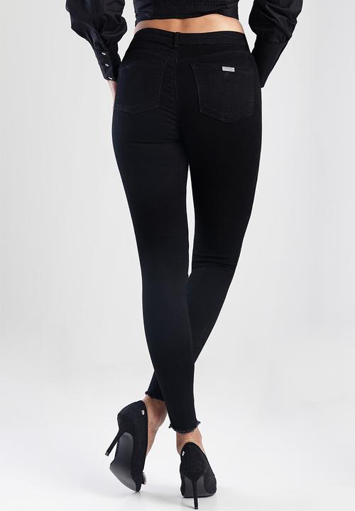 SISSY BOY - Axel Skinny With Heart Trim - Black