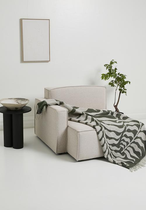 Sixth Floor - Foliage Throw - Charcoal