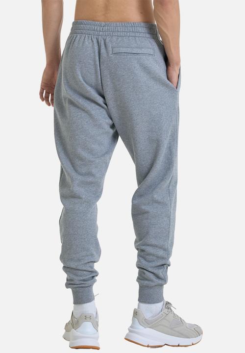 Under Armour - Ua rival fleece joggers - castlerock light heather/white