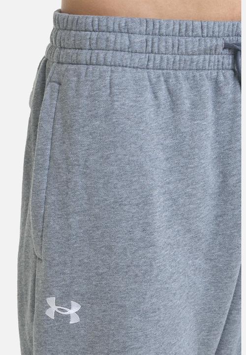 Under Armour - Ua rival fleece joggers - castlerock light heather/white