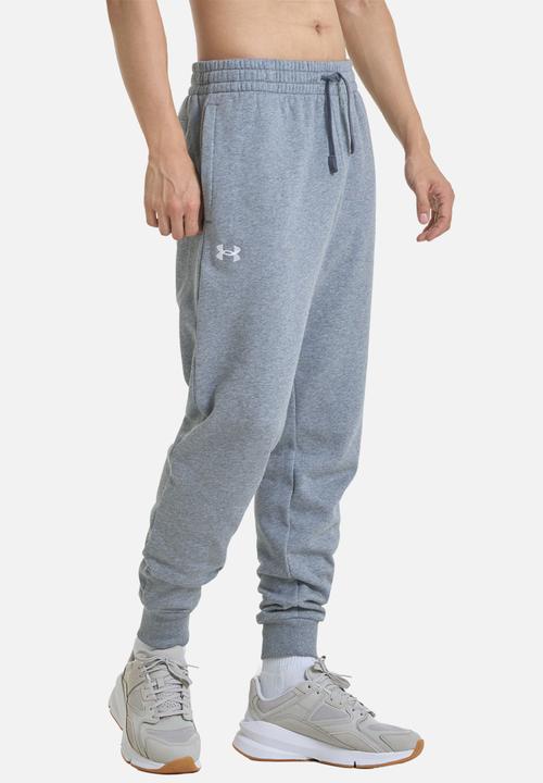 Under Armour - Ua rival fleece joggers - castlerock light heather/white