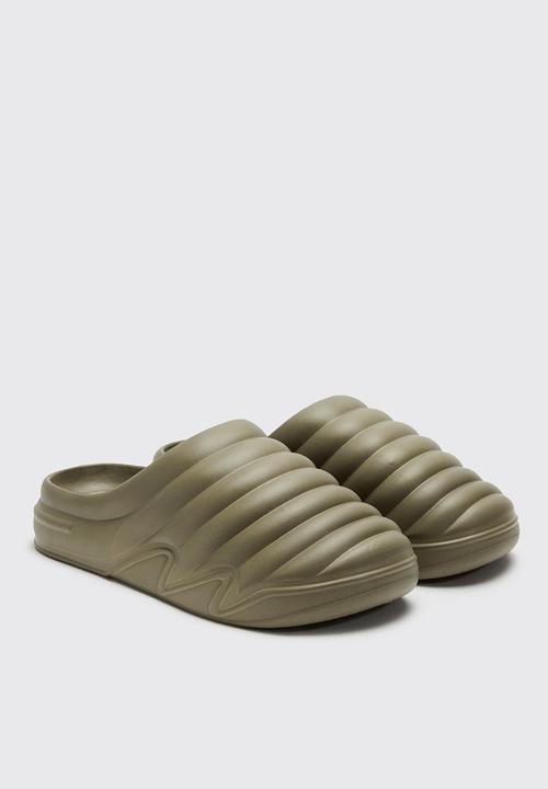 boohooMAN - Moulded mule - khaki