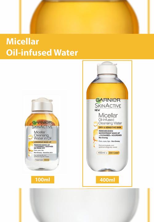 Garnier - Micellar Cleansing Water & Makeup Remover Oil Infuse Dry Skin 400ml