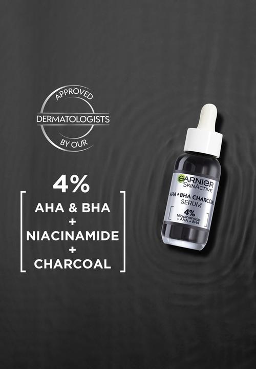 Garnier - Pure Active AHA BHA Charcoal Serum 30ml