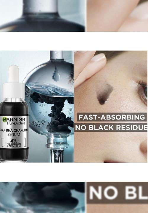 Garnier - Pure Active AHA BHA Charcoal Serum 30ml