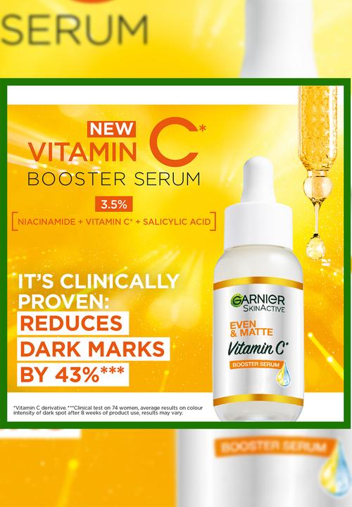 Garnier - Even & Bright Vitamin C Booster Serum & Dark Spot Bundle Set - 2 Piece
