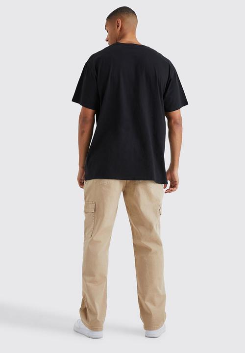 boohooMAN - Oversized official ombre graphic t-shirt - black