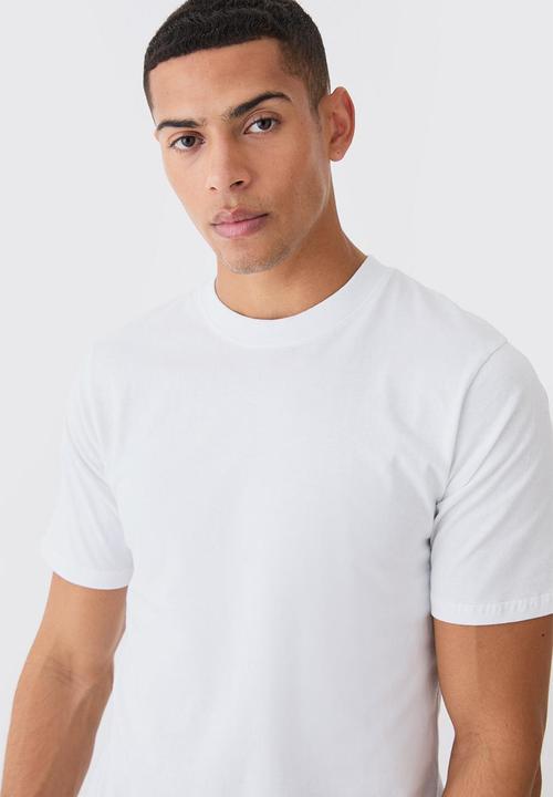 boohooMAN - Basic crew neck t-shirt - white