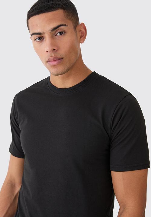 boohooMAN - Basic crew neck t-shirt - black