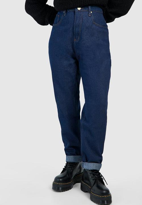 boohoo - Plus high waist mom jeans - indigo
