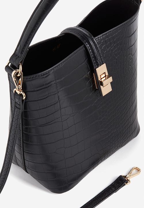 H&M - Crossbody bag - black crocodile patterned