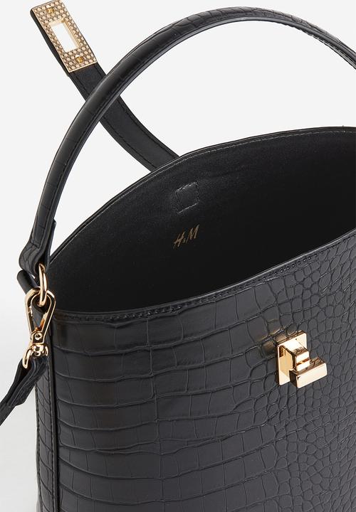 H&M - Crossbody bag - black crocodile patterned