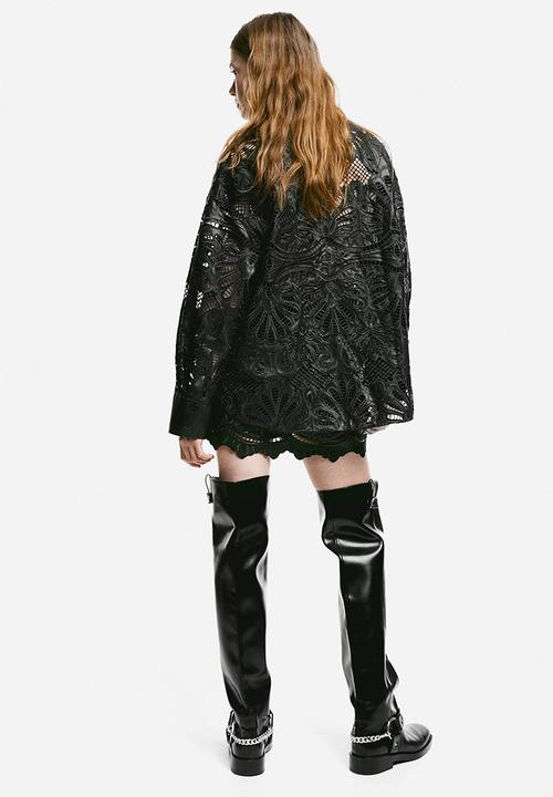 H&M - Broderie anglaise mini skirt - black