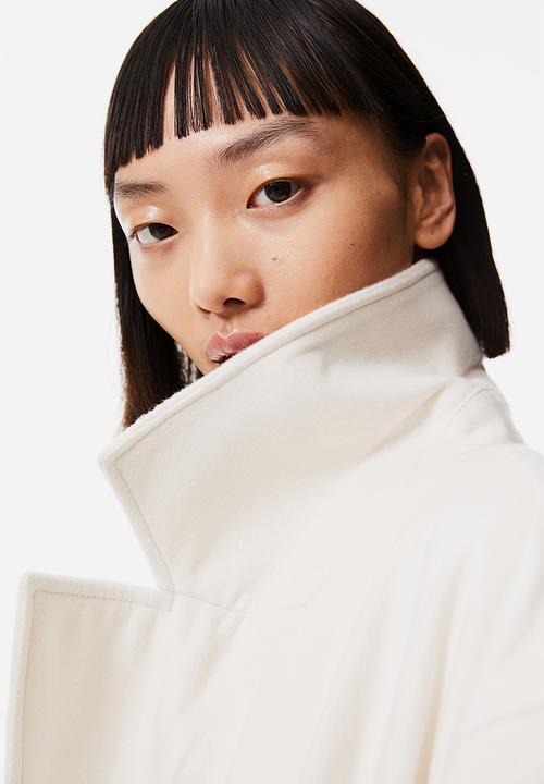 H&M - Tie-belt coat - white
