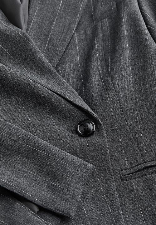 H&M - Double-breasted blazer - grey/pinstriped
