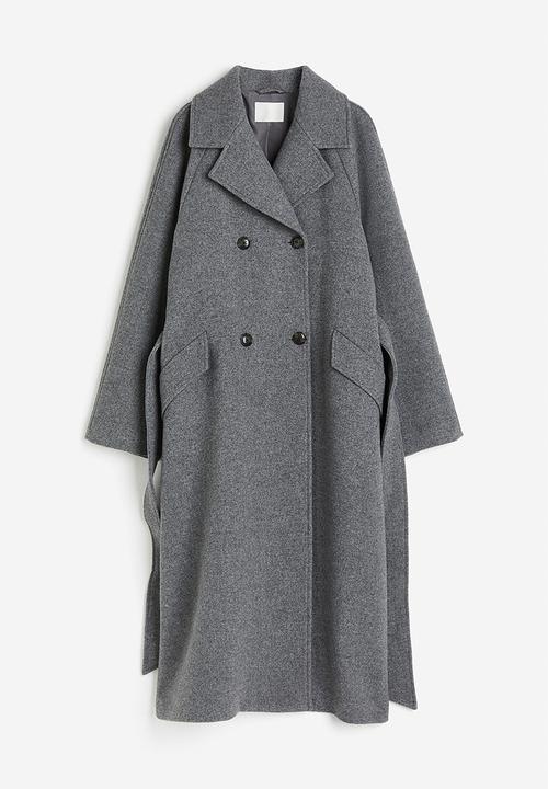 H&M - Tie-belt coat - grey