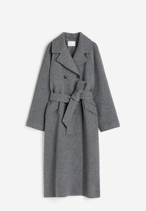H&M - Tie-belt coat - grey