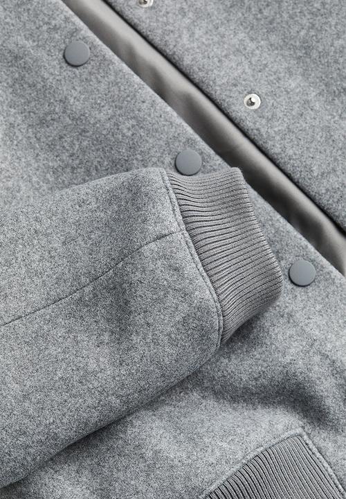 H&M - Cropped bomber jacket - grey