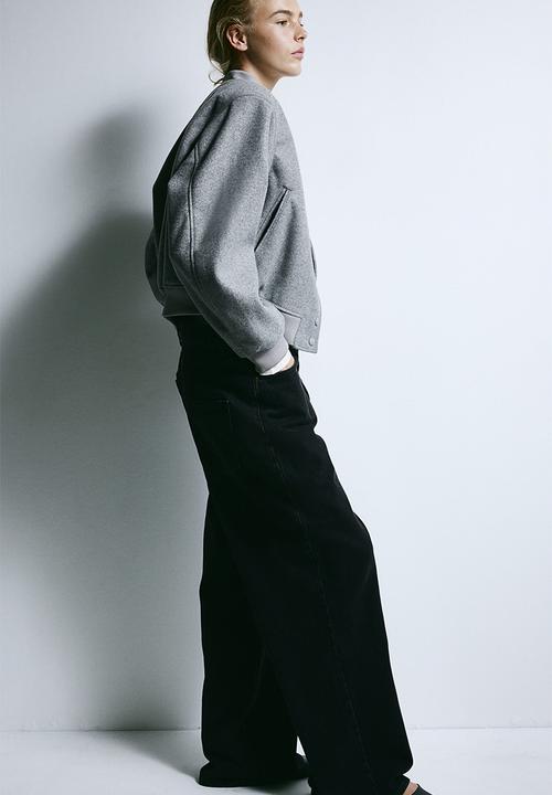 H&M - Felted bomber jacket - grey