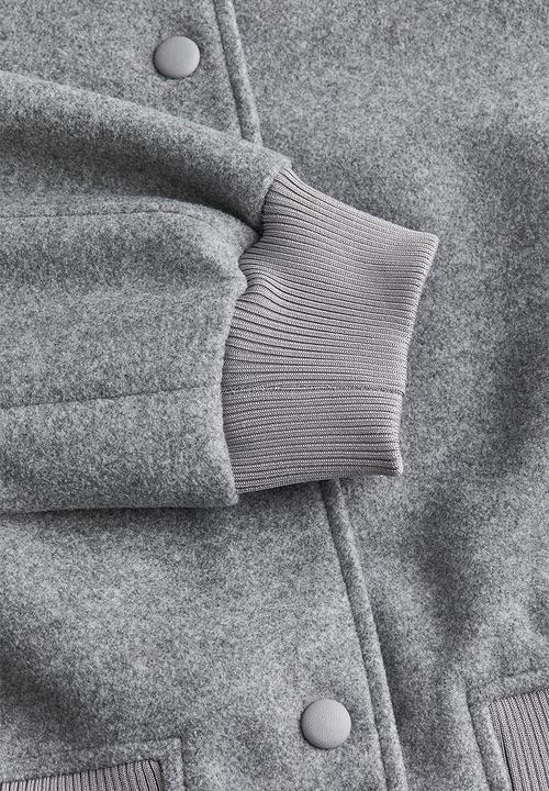 H&M - Felted bomber jacket - grey