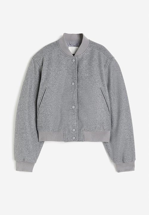 H&M - Felted bomber jacket - grey