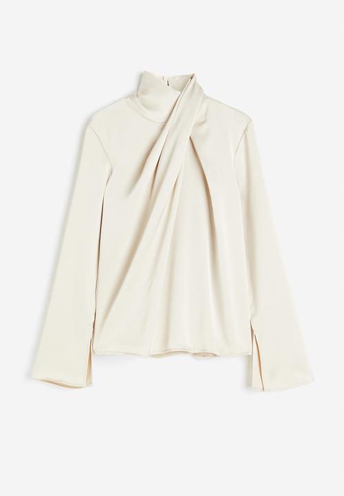 H&M - Draped blouse - cream