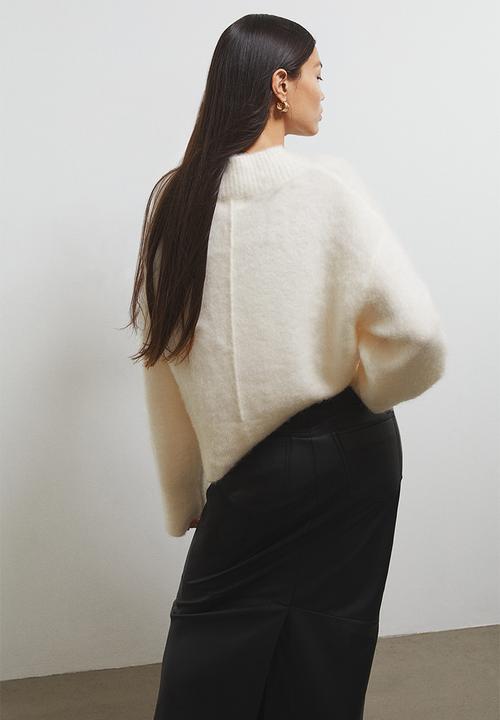 H&M - Oversized mohair-blend jumper - cream