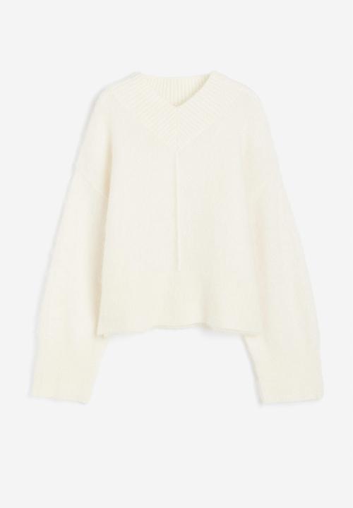 H&M - Oversized mohair-blend jumper - cream