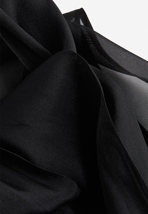 H&M - Sheer tie-neck blouse - black