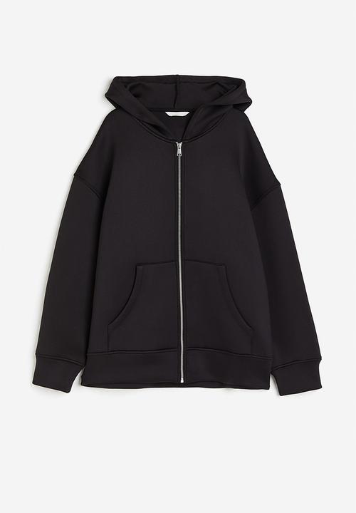 H&M - Oversized scuba hoodie - black