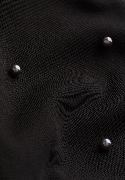 H&M - Bead-decorated sweatshirt - black beads