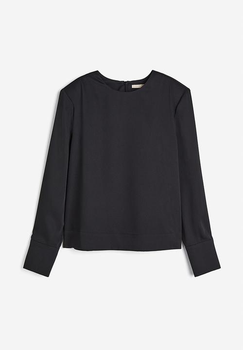 H&M - Shoulder-pad blouse - black