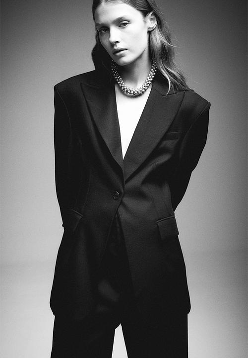 H&M - Tapered-waist blazer - black