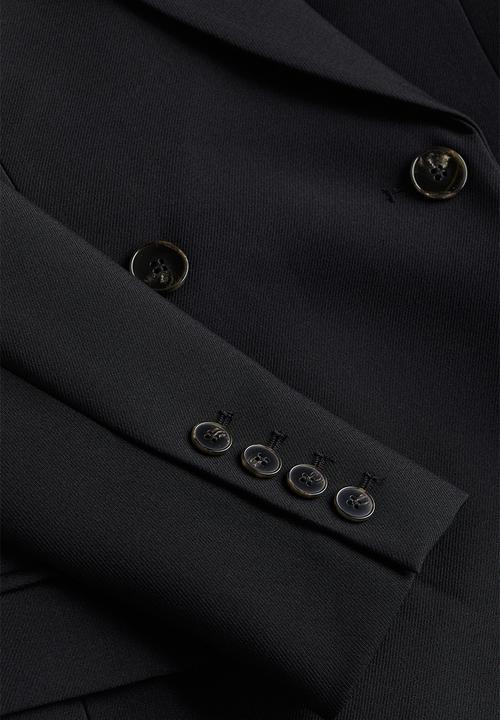 H&M - Tapered-waist twill blazer - black