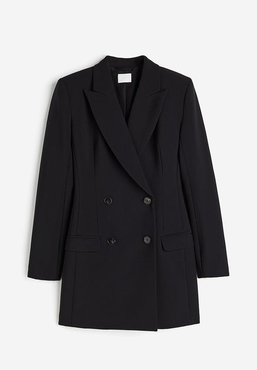 H&M - Tapered-waist twill blazer - black