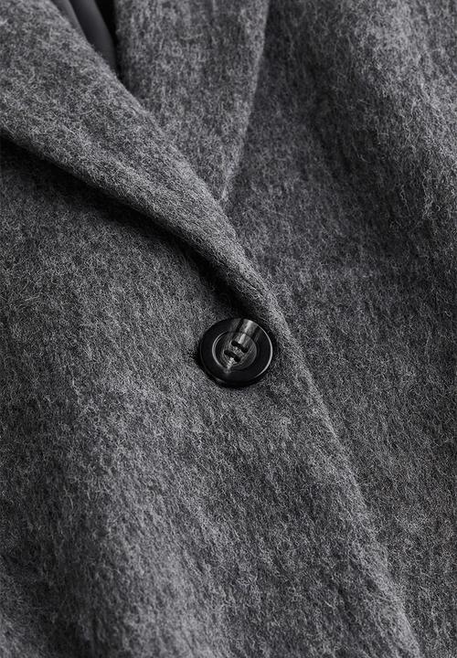 H&M - Oversized wool-blend blazer - dark grey