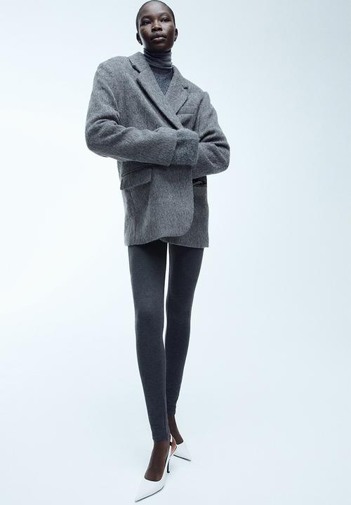 H&M - Oversized wool-blend blazer - dark grey