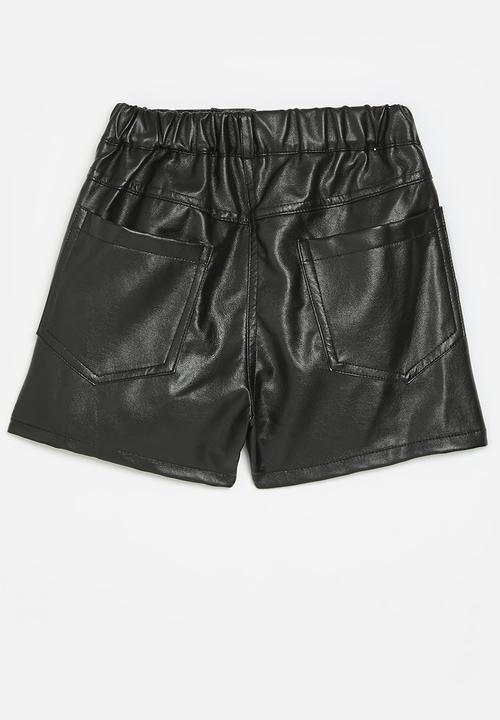 Pop Candy - Metallic mini skirt - black