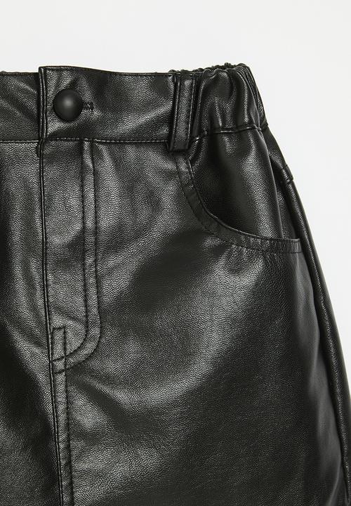 Pop Candy - Metallic mini skirt - black